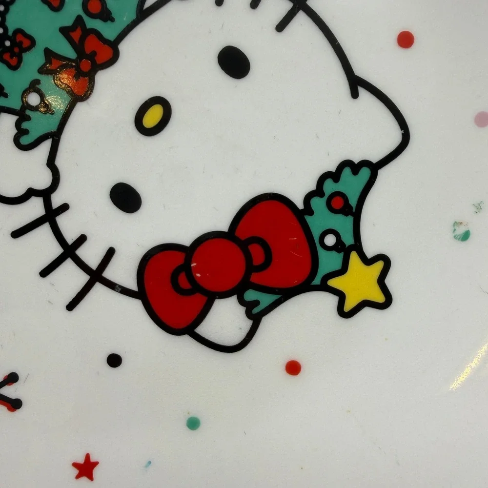 Hello Kitty Christmas serving Bowl Silver Buffalo Holiday Sanrio ceramic